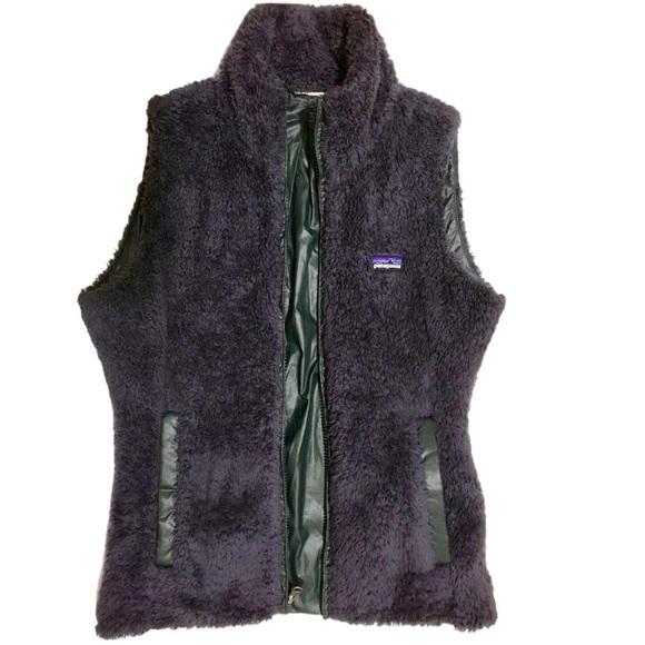 Patagonia Jackets & Blazers - Patagonia Reversible Vest Fuzzy Cozy Purple Charcoal Gray